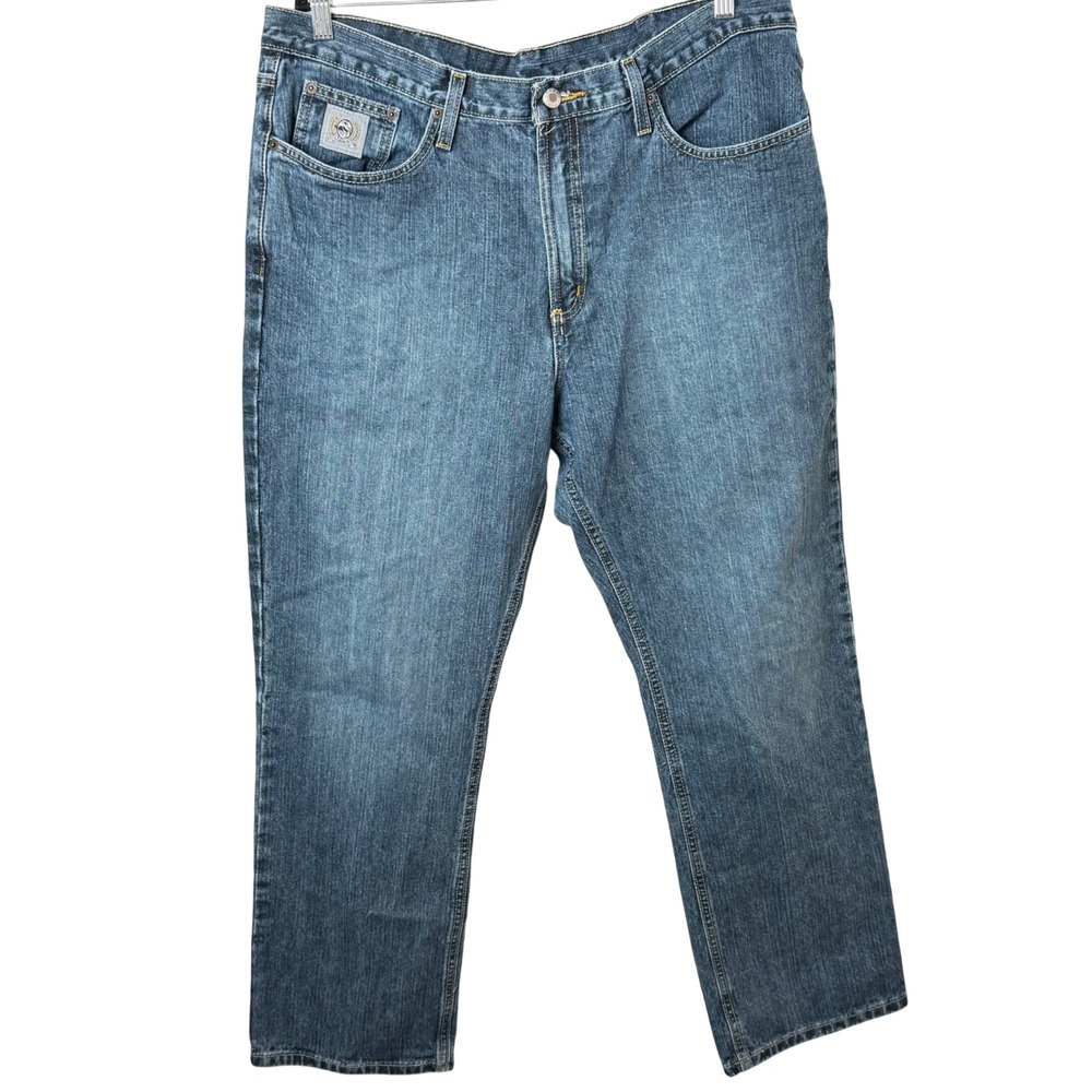 Cinch Jeans Men 38X30 Blue Straight Leg Western Workwear MB98034001‎